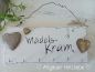 Preview: Schmuckhalter * Hakenleiste * Shabby * Beige-Taupe * 13,5 x 32 cm * Herz * Mädels-Kram